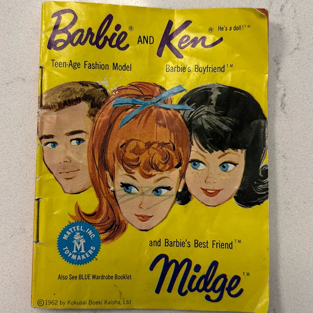 Vintage Barbie and Ken wardrobe booklet 1962
